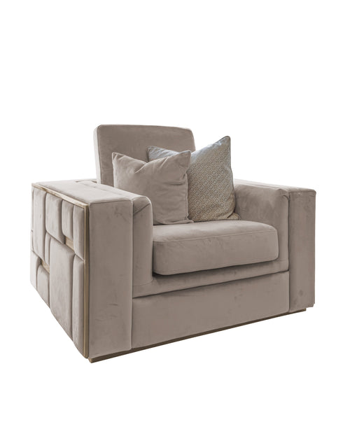 Denver Mink & Gold 3 Seater Sofa